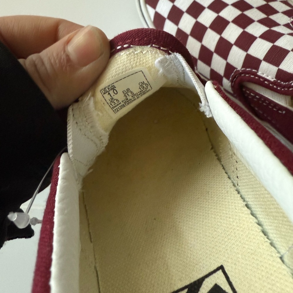 Vans classic checkboard slip ons nwot kids 1 - Picture 4 of 4